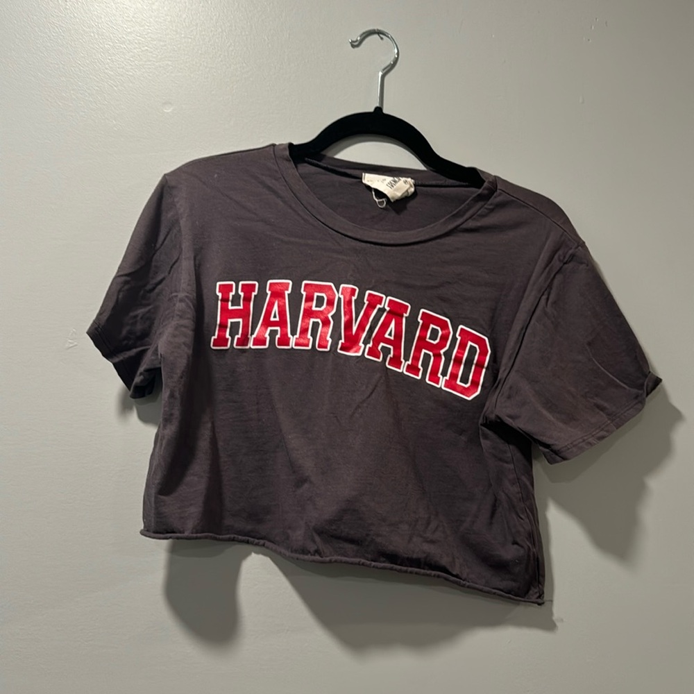 French pastry size medium Harvard cropped tee